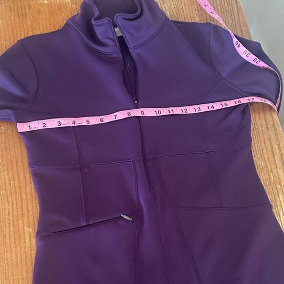 Athleta Cassidy Dress Softshell 1/2 Zip Jacket Pocketed Grape Stretchy Small - Picture 10 of 11